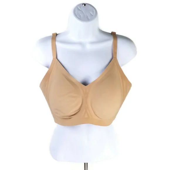 Honey Love Sand Silhouette Wireless Smoothing Bra Womens 2X EUC